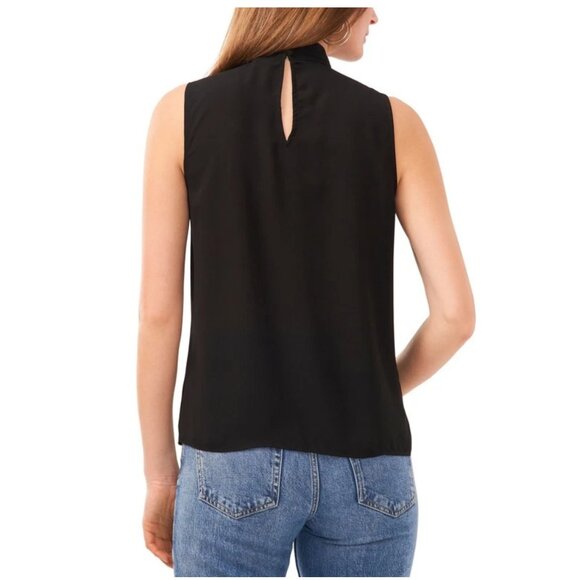 Sam and Jess Twist Neck Sleeveless Blouse, Black XS NWT - Picture 2 of 7